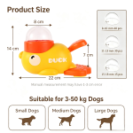 Little Yellow Duck Pet Treat Launcher & Interactive Slow Feeder Toy for Cats & Dogs