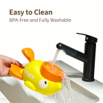 Little Yellow Duck Pet Treat Launcher & Interactive Slow Feeder Toy for Cats & Dogs