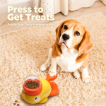 Little Yellow Duck Pet Treat Launcher & Interactive Slow Feeder Toy for Cats & Dogs